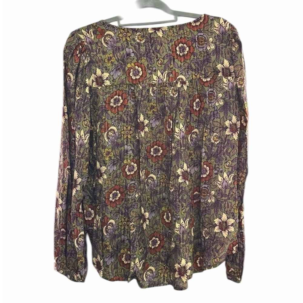 Jane & Delancey Woman’s Floral Print Long-Sleeve Top - Size Large - PTP 21” - Picture 2 of 7